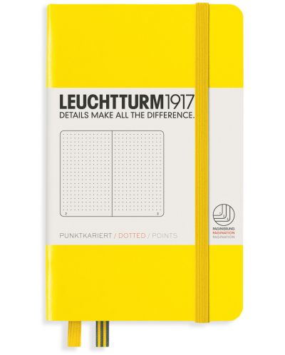 Джобен тефтер Leuchtturm1917 - A6, страници на точки, Lemon - 1
