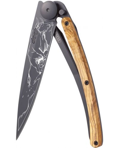 Джобен нож Deejo Olive Wood - Taurus, 37 g - 1