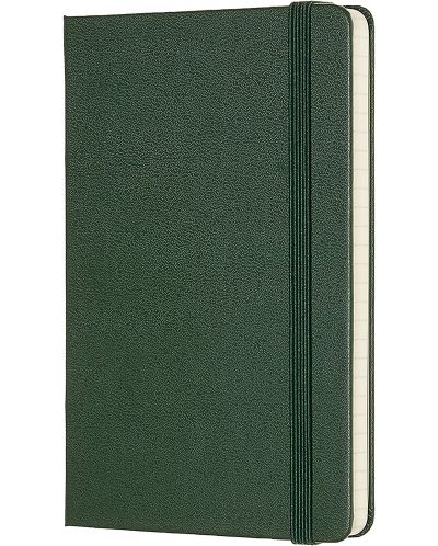 Джобен тефтер с твърди корици Moleskine Classic Squared - Зелен, листове на квадратчета - 2