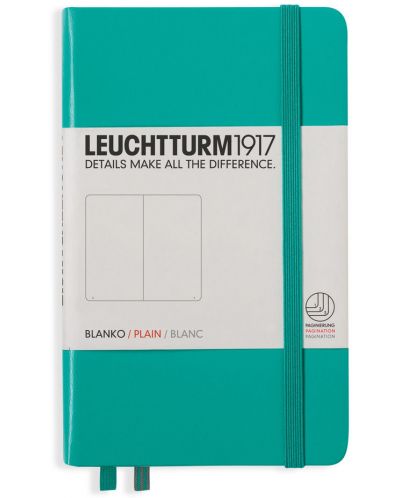 Джобен тефтер Leuchtturm1917 - A6, бели страници, Emerald - 1
