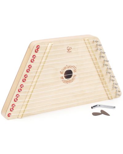 Детски музикален инструмент Hape - Дървена арфа - 1