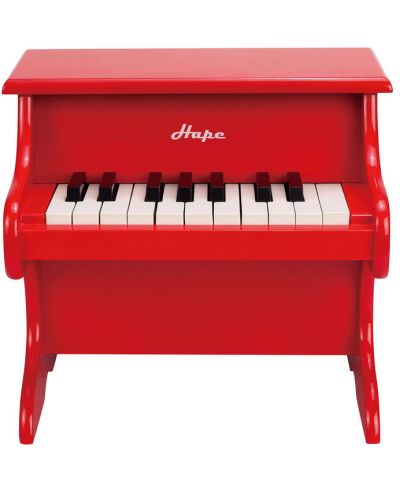 Детски музикален инструмент Hape - Пиано, червено, от дърво - 3