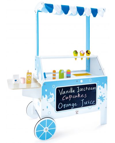 Детска количка за сладолед Hape - На колелца, от дърво - 2