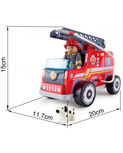 Дървена играчка Hape - Пожарна кола - 4