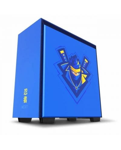Кутия NZXT - H700i Smart Ninja Edition, mid tower, синя/прозрачна - 1
