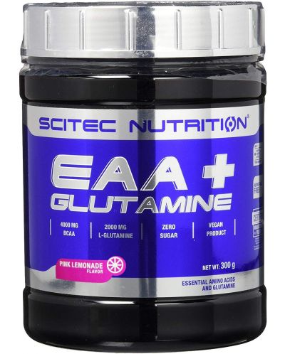 EAA + Glutamine, розова лимонада, 300 g, Scitec Nutrition - 1
