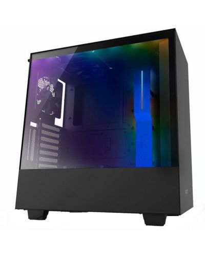Кутия NZXT - H500I, mid tower, черна/синя/прозрачна