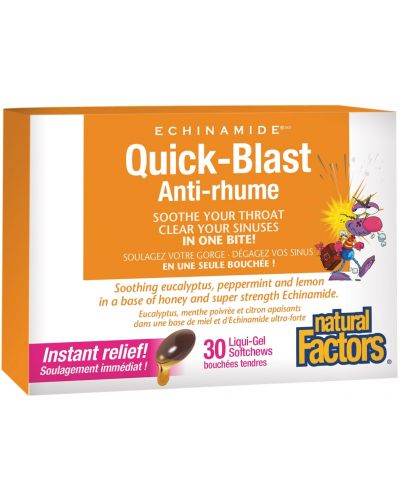 Echinamide Quick-Blast, 30 капсули за дъвчене, Natural Factors - 1