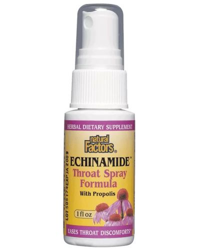 Echinamide Спрей за гърло, 30 ml, Natural Factors - 1