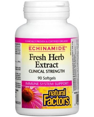 Echinamide Fresh Herb Extract, 90 софтгел капсули, Natural Factors - 1