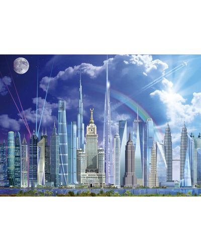 Пъзел Educa от 1000 части - Най-високите сгради в света, Гари Уолтън - 2