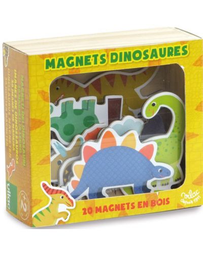 Комплект магнити Vilac - Динозаври, 20 броя - 1
