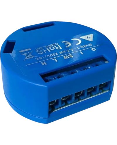 Единично Wi-Fi реле Shelly - 1, синьо - 1