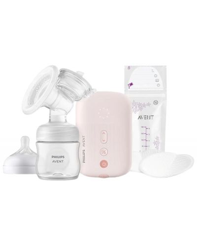 Единична електрическа помпа Philips Avent - Natural Motion + торбички за кърма, 5 броя - 1