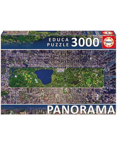 Панорамен пъзел Educa от 3000 части - Сентръл Парк, Ню Йорк - 1