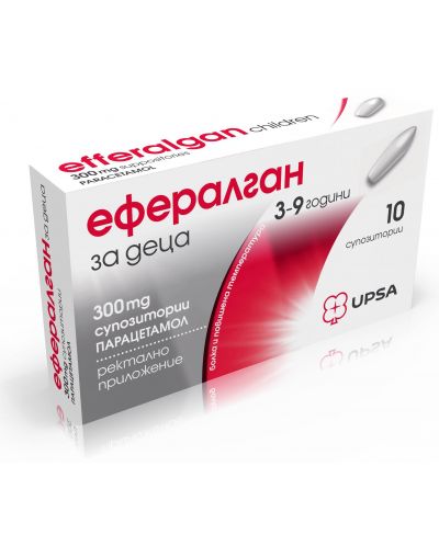 Ефералган, 300 mg, 10 супозитории, UPSA - 1