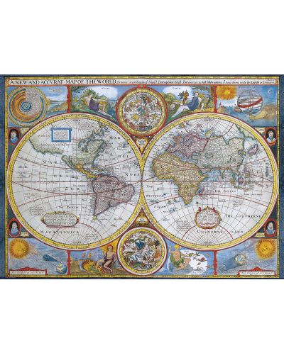 Пъзел Eurographics от 1000 части – Нова и по-точна карта на света, Джон Спийд - 2