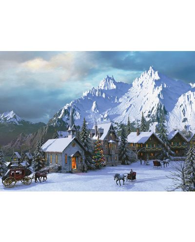 Пъзел Eurographics от 1000 части – Коледа в скалистите планини, Доминик Дейвисън - 2