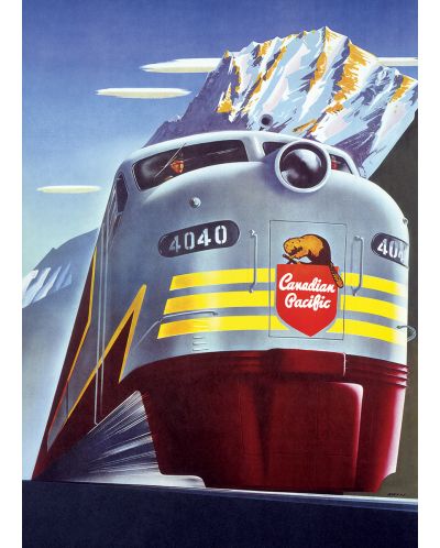 Пъзел Eurographics от 1000 части –  Железниците на Канадският Пасифик, Дизелов локомотив - 2