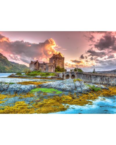 Пъзел Bluebird от 3000 части - Замъкът Елън Долан, Шотландия - 1