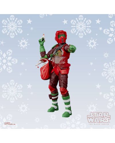 Екшън фигура Hasbro Movies: Star Wars - Scout Trooper (Holiday Edition) (Black Series), 15 cm - 4