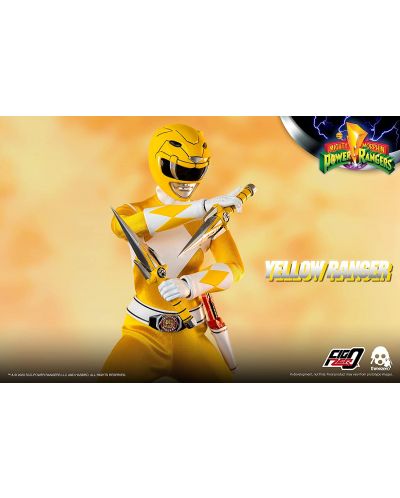 Екшън фигура ThreeZero Television: Might Morphin Power Rangers - Yellow Ranger, 30 cm - 2