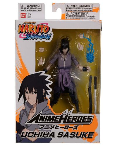 Екшън фигура Bandai Animation: Naruto Shippuden - Sasuke Uchiha (Anime Heroes) - 6