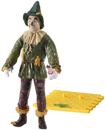 Екшън фигура The Noble Collection Movies: The Wizard of Oz - Scarecrow (Bendyfigs), 19 cm - 2