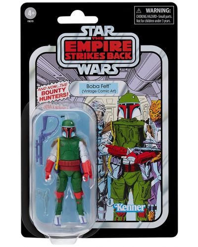 Екшън фигура Hasbro Movies: Star Wars - Boba Fett (The Empire Strikes Back) (Vintage Comic Art), 10 cm - 10