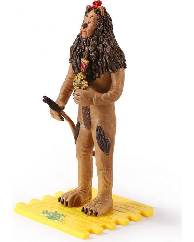 Екшън фигура The Noble Collection Movies: The Wizard of Oz - Cowardly Lion (Bendyfigs), 19 cm - 4