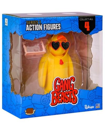 Екшън фигура P.M.I. Games: Gang Beasts - Yellow Chicken Kigurumi, 11 cm - 4