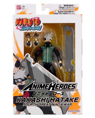 Екшън фигура Bandai Animation: Naruto Shippuden - Kakashi Hatake (Fourth Great Ninja War) (Anime Heroes) - 7