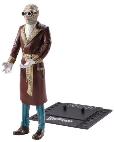 Екшън фигура The Noble Collection Horror: Universal Monsters - Invisible Man (Bendyfigs), 19 cm - 1