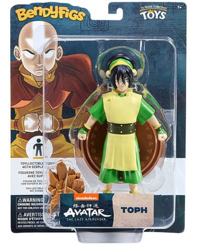Екшън фигура The Noble Collection Animation: Avatar: The Last Airbender - Toph (Bendyfig), 17 cm - 7