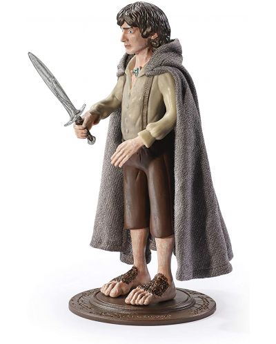 Екшън фигура The Noble Collection Movies: The Lord of the Rings - Frodo Baggins (Bendyfigs), 19 cm - 2