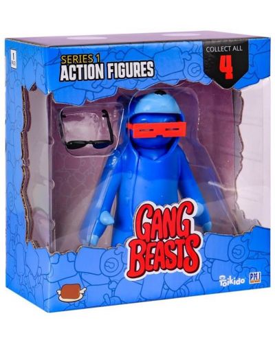 Екшън фигура P.M.I. Games: Gang Beasts - Blue Bear Kigurumi, 11 cm - 4