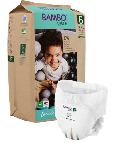 Еко пелени тип гащи Bambo Nature - Размер 6, XXL, 18+ kg, 18 броя - 2