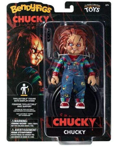 Екшън фигура The Noble Collection Movies: Child's Play - Chucky (Bendyfigs), 14 cm - 3