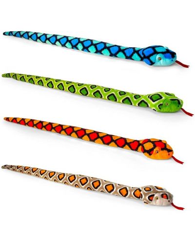 Екологична плюшена играчка Keel Toys Keeleco - Змия, 100 cm, асортимент - 1