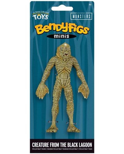 Екшън фигура The Noble Collection Horror: Universal Monsters - Creature from the Black Lagoon (Bendyfigs), 14 cm - 2