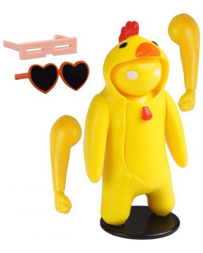 Екшън фигура P.M.I. Games: Gang Beasts - Yellow Chicken Kigurumi, 11 cm - 2