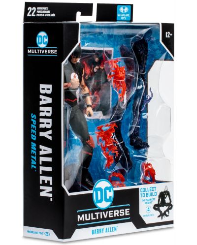 Екшън фигура McFarlane DC Comics: Multiverse - Barry Allen (Speed Metal) (Build A Action Figure), 18 cm - 8