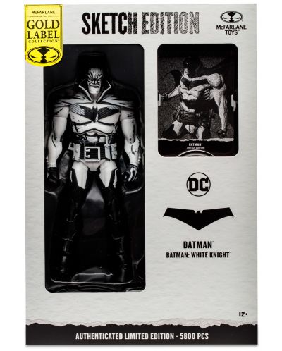 Екшън фигура McFarlane DC Comics: Multiverse - Batman (Batman White Knight) (Sketch Edition) (Gold Label), 18 cm - 8