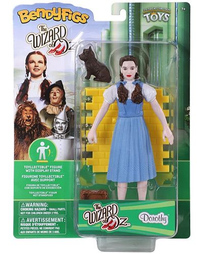 Екшън фигура The Noble Collection Movies: The Wizard of Oz - Dorothy (Bendyfigs), 19 cm - 7
