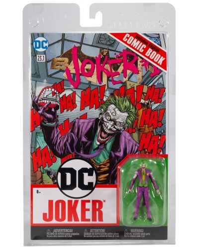 Екшън фигура McFarlane DC Comics: Batman - The Joker (DC Rebirth) (Page Punchers), 8 cm - 6