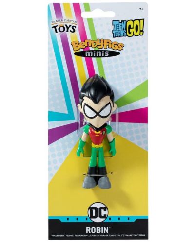 Екшън фигура The Noble Collection DC Comics: Teen Titans GO - Robin (Bendyfigs), 11 cm - 2