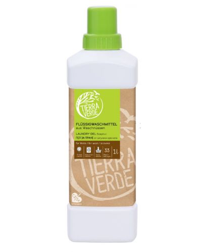 Еко гел за пране от сапунени орехчета Tierra Verde - За вълна, 1 L - 1