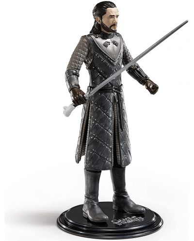Екшън фигура The Noble Collection Television: Game of Thrones - Jon Snow (Bendyfigs), 18 cm - 3
