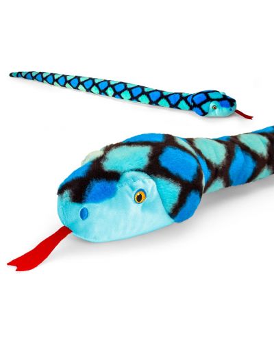 Екологична плюшена играчка Keel Toys Keeleco - Змия, 100 cm, асортимент - 5