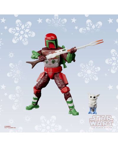 Екшън фигура Hasbro Movies: Star Wars - Mandalorian Warrior (Holiday Edition) (Black Series), 15 cm - 3